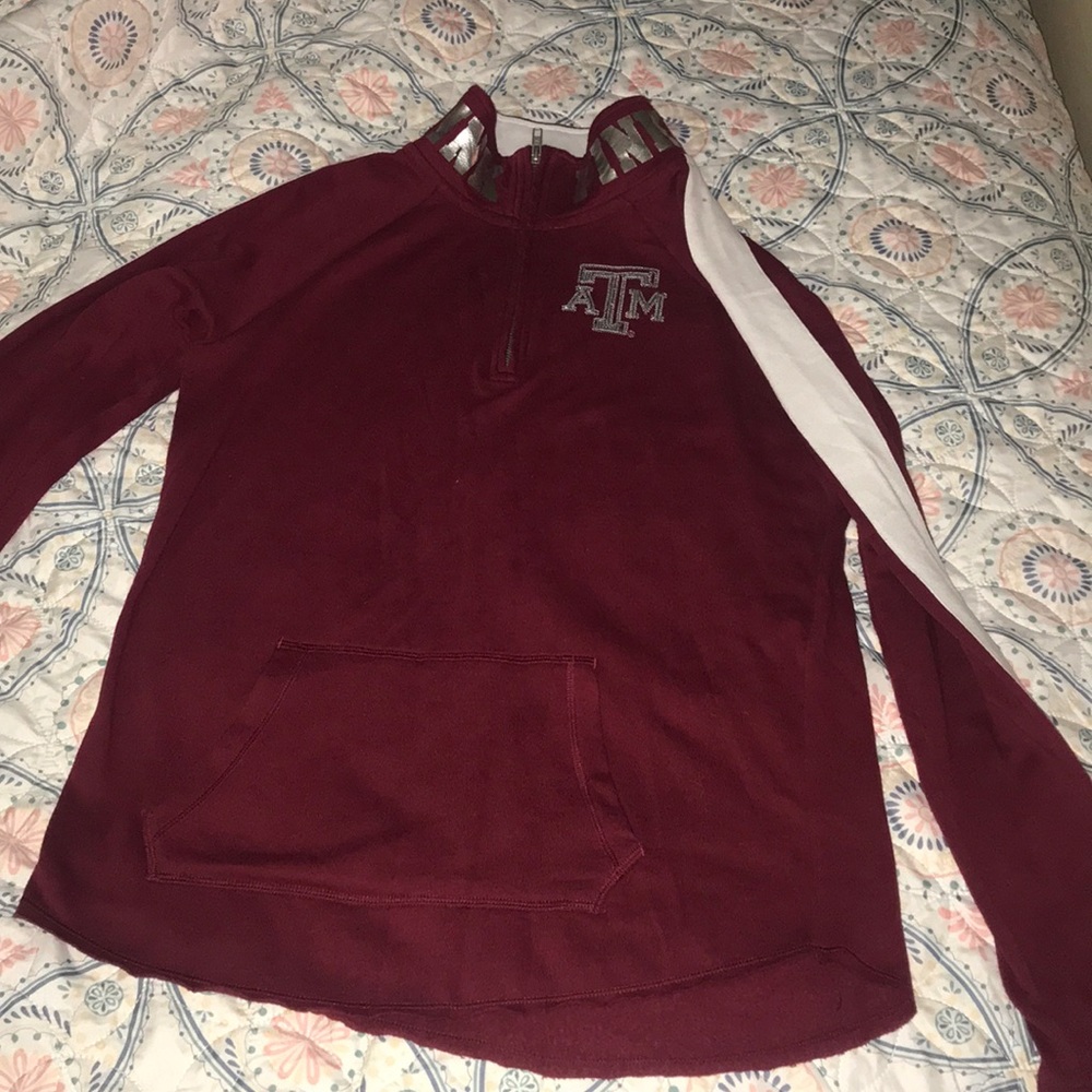 Pink Vs Texas a&m half zip